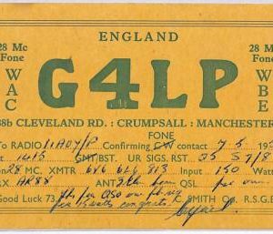 ad9152 - GREAT BRITAIN - RADIO FREQUENCY CARD - England - 1950