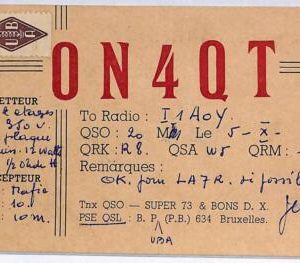 ad9002 - BELGIUM - RADIO FREQUENCY CARD - Bruxelles - 1947