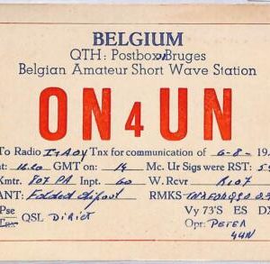 ad9000 - BELGIUM - RADIO FREQUENCY CARD - 1950
