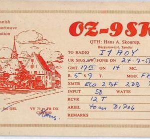 ad9013 - DENMARK - RADIO FREQUENCY CARD -  1954