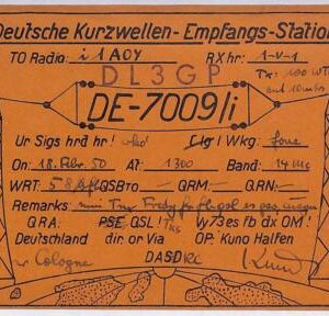 ad9010 - GERMANY - RADIO FREQUENCY CARD -  1950