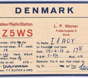 ad9021 - DENMARK - RADIO FREQUENCY CARD -  1950