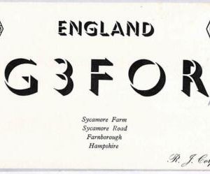 ad9111 - GREAT BRITAIN - RADIO FREQUENCY CARD - 1950