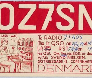 ad9029 - DENMARK - RADIO FREQUENCY CARD   -  1949
