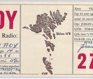 ad9025 - DENMARK - RADIO FREQUENCY CARD - 1955