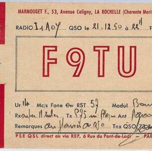 ad9051 - FRANCE - RADIO FREQUENCY CARD   - 1950