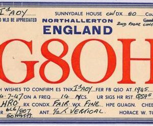 ad9141 - GREAT BRITAIN - RADIO FREQUENCY CARD - England - 1947
