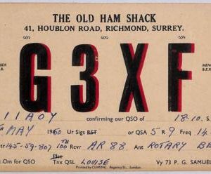 ad9164 - GREAT BRITAIN - RADIO FREQUENCY CARD - 1950
