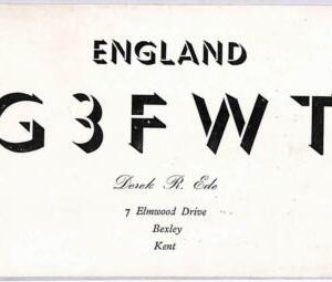 ad9110 - GREAT BRITAIN - RADIO FREQUENCY CARD - 1950