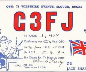 ad9108 - GREAT BRITAIN - RADIO FREQUENCY CARD - 1949