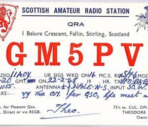 ad9243 - SCOTLAND - RADIO FREQUENCY CARD  -  1948