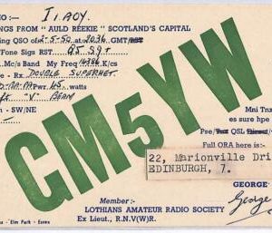 ad9244 - SCOTLAND - RADIO FREQUENCY CARD  -  1950