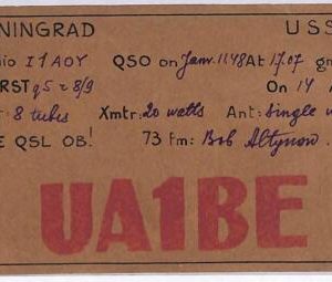 ad9237 - USSR - RADIO FREQUENCY CARD  -  1948