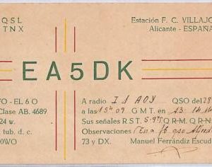 ad9267 - SPAIN - RADIO FREQUENCY CARD  -  1954