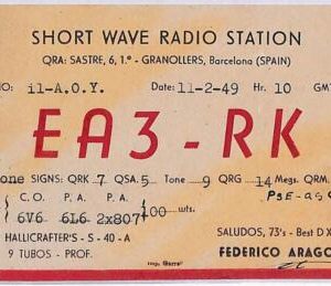 ad9271 - SPAIN - RADIO FREQUENCY CARD  - Barcelona -  1949