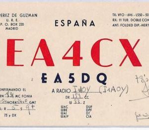 ad9270 - SPAIN - RADIO FREQUENCY CARD  - Madrid -  1954