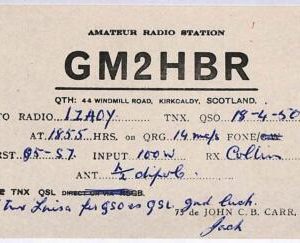 ad9247 - SCOTLAND - RADIO FREQUENCY CARD  -  1950