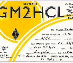 ad9246 - SCOTLAND - RADIO FREQUENCY CARD  -  1950