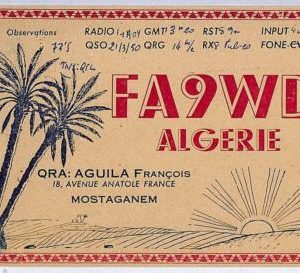 ad8996 - ALGERIA - RADIO FREQUENCY CARD - 1950