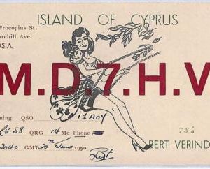 ad9007 - CYPRUS - RADIO FREQUENCY CARD - 1950
