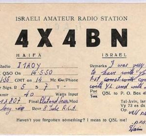 ad9198 - ISRAEL - RADIO FREQUENCY CARD - Haifa - 1950