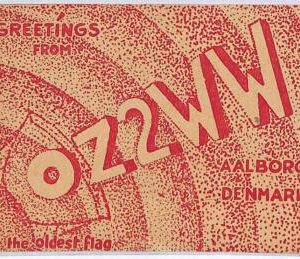 ad9023 - DENMARK - RADIO FREQUENCY CARD -  AALBORG - 1947