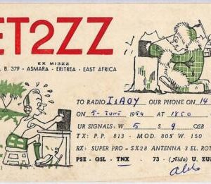 ad9035 - ERITREA - RADIO FREQUENCY CARD   - Asmara -  1950