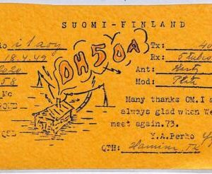 ad9045 - FINLAND - RADIO FREQUENCY CARD   -  1949