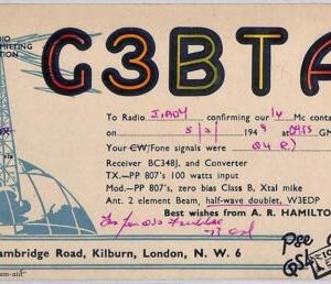 ad9104 - GREAT BRITAIN - RADIO FREQUENCY CARD - England - London - 1949