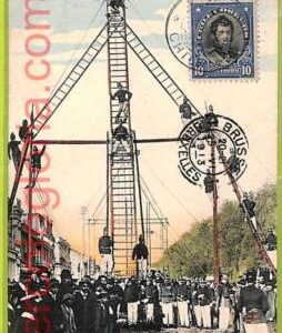 ah0153 - CHILE  - VINTAGE POSTCARD - Santiago - Bomberos - 1913 FIREMEN