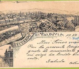 ah0156 - CHILE  - VINTAGE POSTCARD - Gruss aus Valdivia - 1898