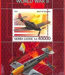 A4765 - SIERRA LEONE - ERROR MISPERF Hoja de recuerdo: 2018 Aviones,...