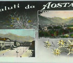 97322  - CARTOLINA d'Epoca -  AOSTA Citta' - SALUTI