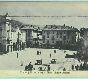 97326  - CARTOLINA d'Epoca -  AOSTA Citta' -  Place CHARLE ALBERT