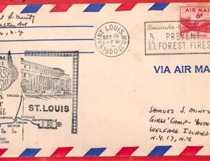 aa3443 - USA - POSTAL HISTORY - FIRST FLIGHT cover ST LOUIS to INDIANAPOLIS 1950