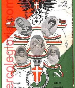 ah1016 - VINTAGE POSTCARD - 1900's -  ROYALTY, Embossed Reali ITALY Italia