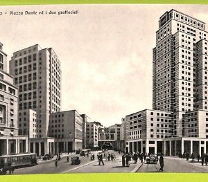 aa8798 - CARTOLINA D'EPOCA -  GENOVA Città: Piazza Dante ed i due grattacieli
