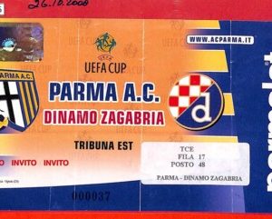 C1316 - Vecchio BIGLIETTO PARTITA CALCIO - UEFA 2000  PARMA vs DINAMO ZAGABRIA