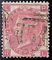 94891L - GREAT BRITAIN - STAMP - SG # 92  Plate 4  - Fine  USED