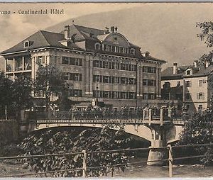 CARTOLINA d'Epoca - BOLZANO - MERANO : Continental Hotel 1930