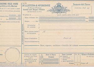 55387 - SAN MARINO -  BOLLETTINO SPEDIZIONE  Postale: 50 centesimi - P 2