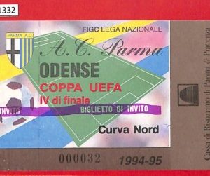 C1332  - Vecchio BIGLIETTO PARTITA CALCIO - UEFA cup 1994 / 95 PARMA vs ODENSE