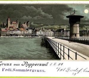 ad4962 - SWITZERLAND -Ansichtskarten VINTAGE POSTCARD-Gruss aus Rapperswil-1899
