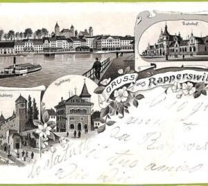 ad4979 - SWITZERLAND -Ansichtskarten VINTAGE POSTCARD-Gruss aus Rapperswil-1900