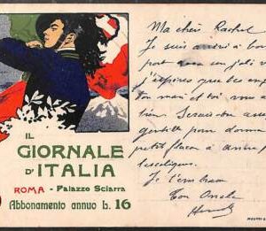 Lib618 - CARTOLINA d'Epoca - PUBBLICITARIA Illustrata: GIORNALE ITALIA Dudovich