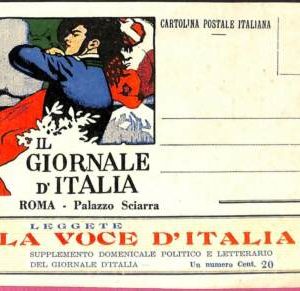 Lib620 - CARTOLINA d'Epoca - PUBBLICITARIA Illustrata: GIORNALE ITALIA Dudovich