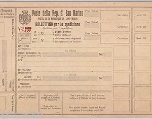 55397 - SAN MARINO -  BOLLETTINO SPEDIZIONE  Postale: 0,40 Lire - P 13