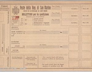 55398 - SAN MARINO -  BOLLETTINO SPEDIZIONE  Postale: 0,40 Lire - P 13