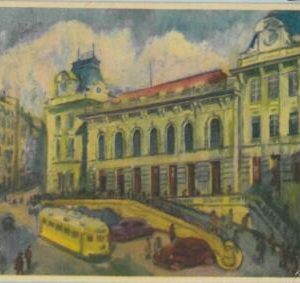 93466 -  PORTUGAL - Postal History - PICTURE STATIONERY CARD - ARCHITECTURE cars