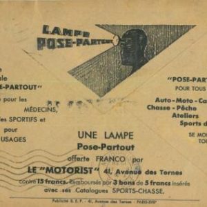 93240 - FRANCE  - POSTAL HISTORY - Advertising CHEQUES COVER 1938 Autos MEDICINE